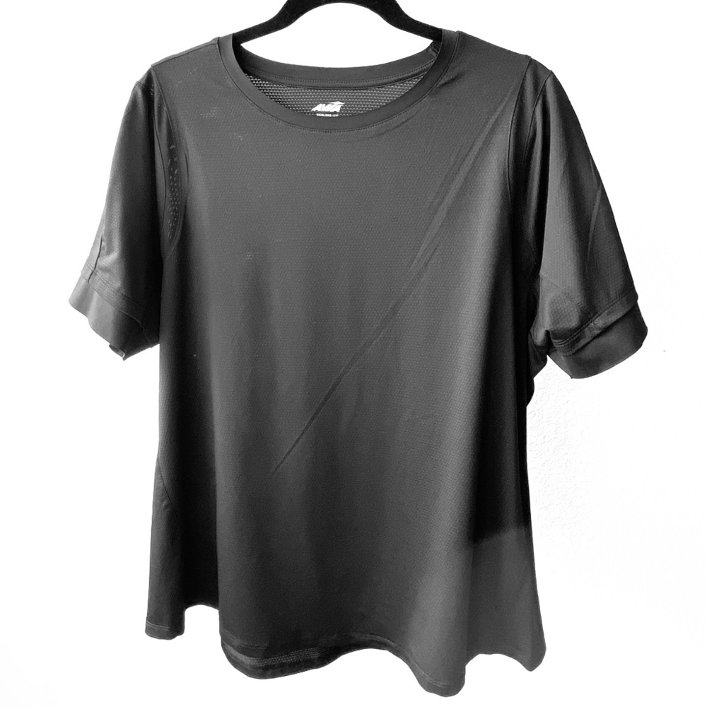 Avia black athletic mix-media top